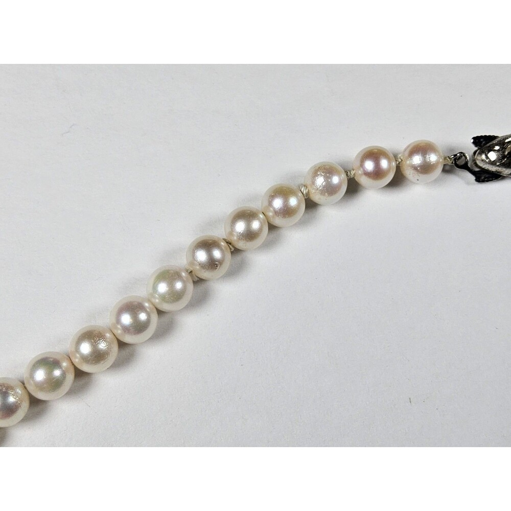 Akoya Pearl 5.7mm Cream Sterling Silver Necklace